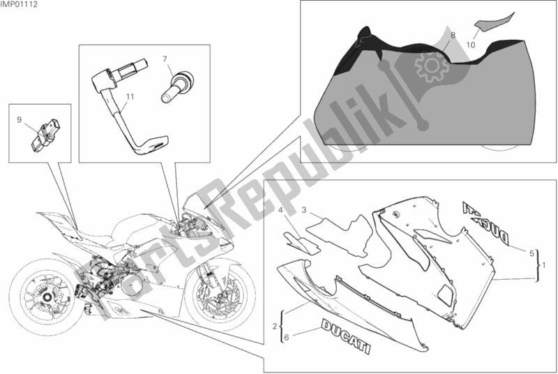 Wszystkie części do 39c - Akcesoria Ducati Superbike Panigale V4 Speciale 1100 2019